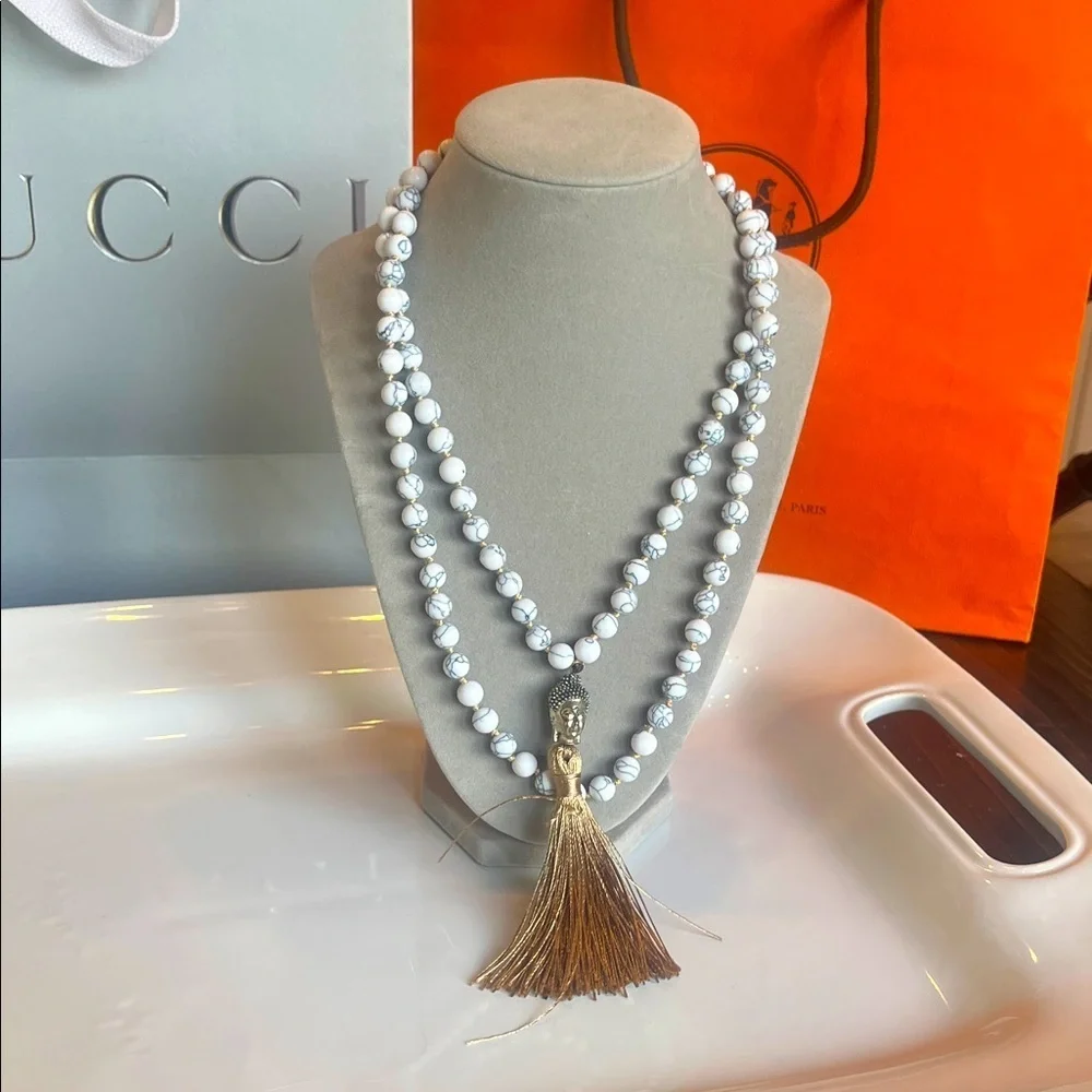 Buddha Tassel Beaded long necklace - Picture 1 of 6